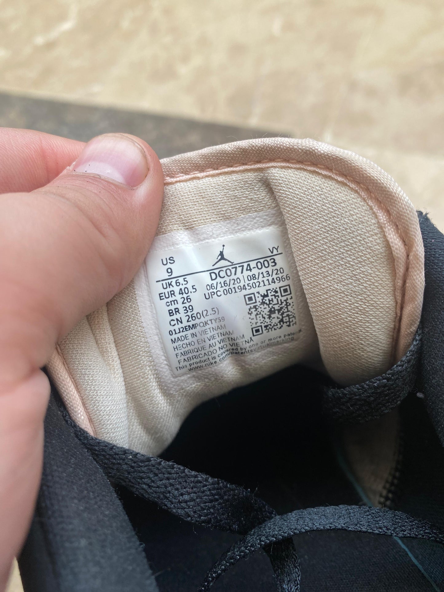 Jordan 1 Black Guava Ice