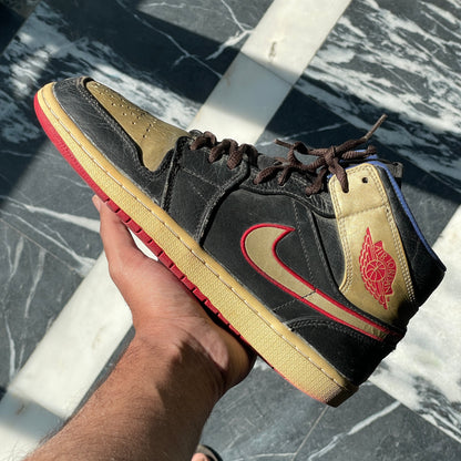 Jordan 1 Black Gold Red